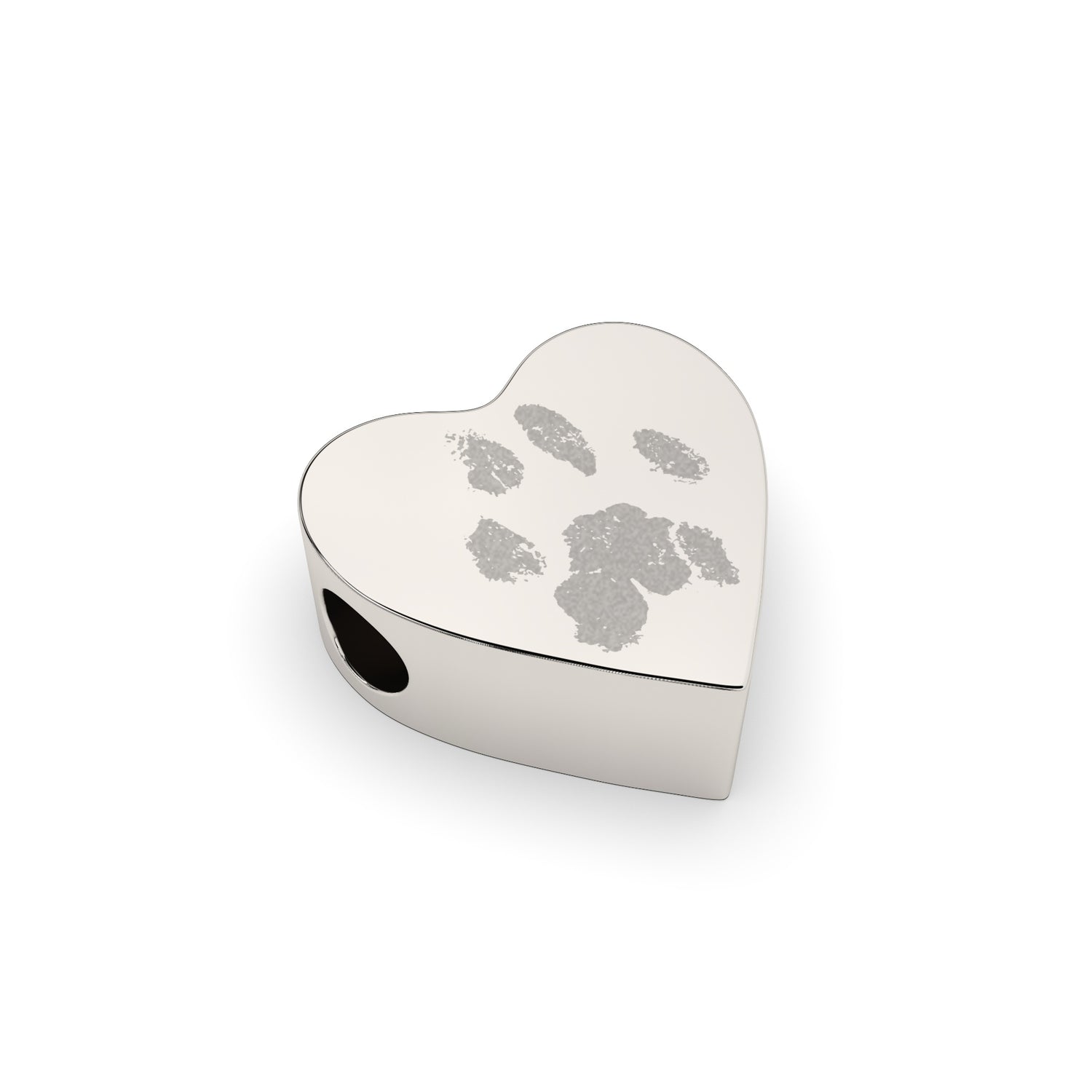 Melissa Paw / Nose Print Silver Heart Pandora Charm [engraver]