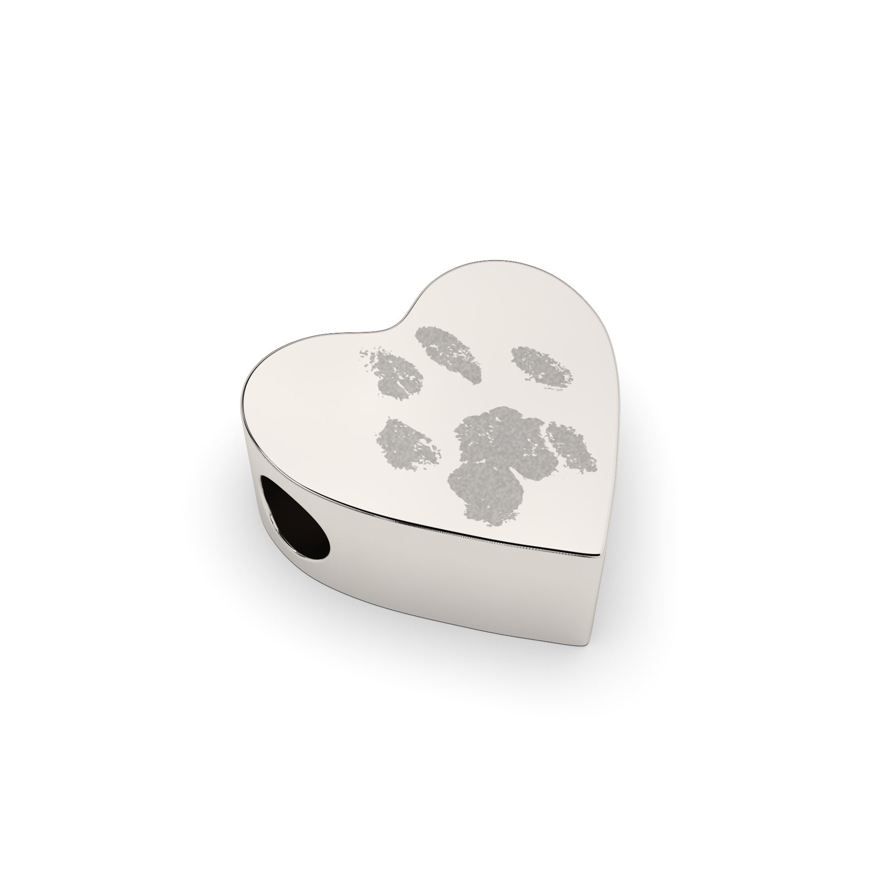 Melissa Paw / Nose Print Silver Heart Pandora Charm [engraver]