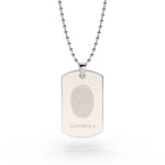 Men's Fingerprint Dog Tag Necklace [engraver]