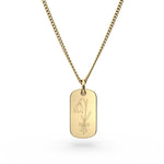 Mini Ella Gold Birth Flower Necklace [engraver]