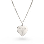 Molly Heart Birth Flower Necklace [engraver]