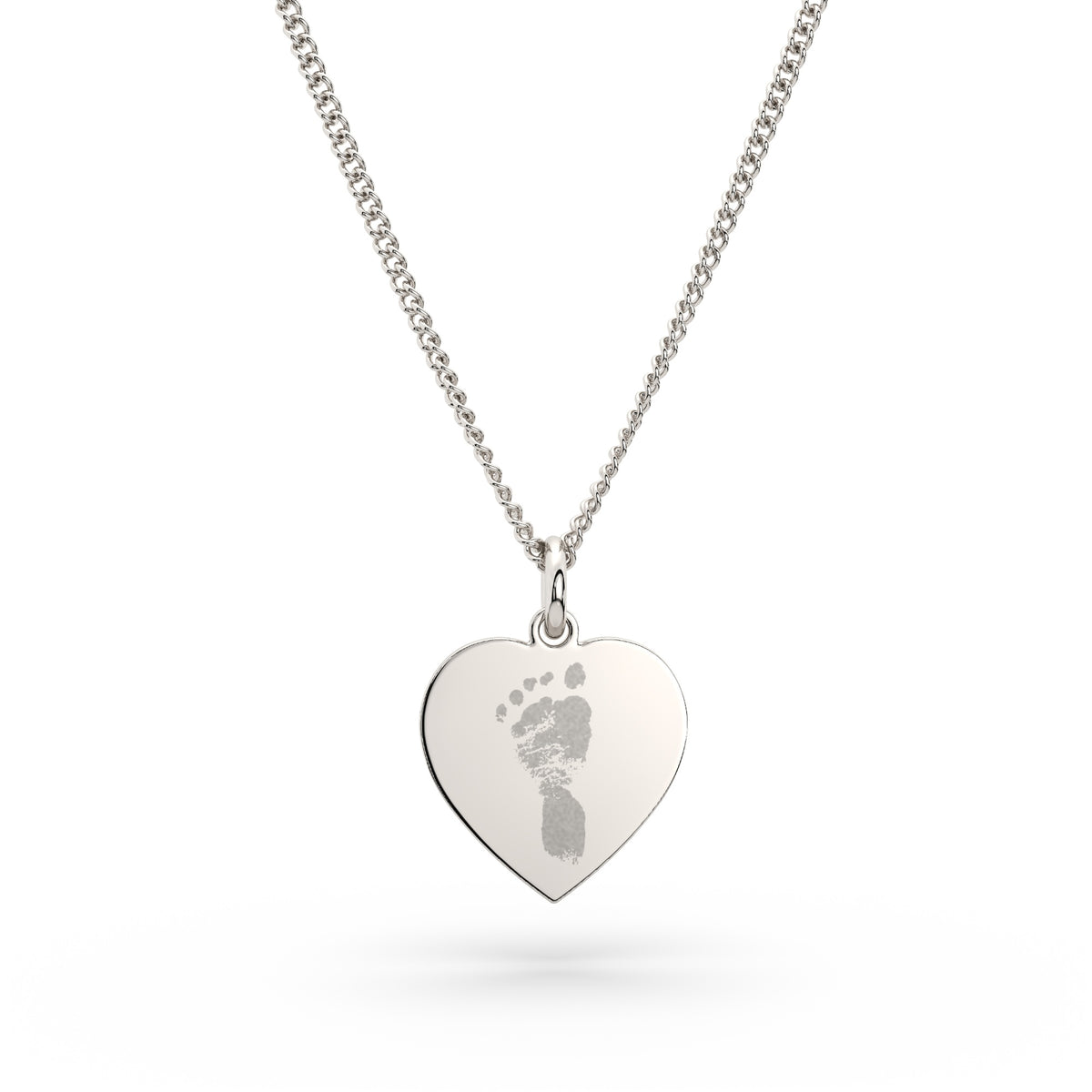 Molly Heart Handprint / Footprint Necklace [engraver]