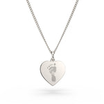 Molly Heart Handprint / Footprint Necklace [engraver]