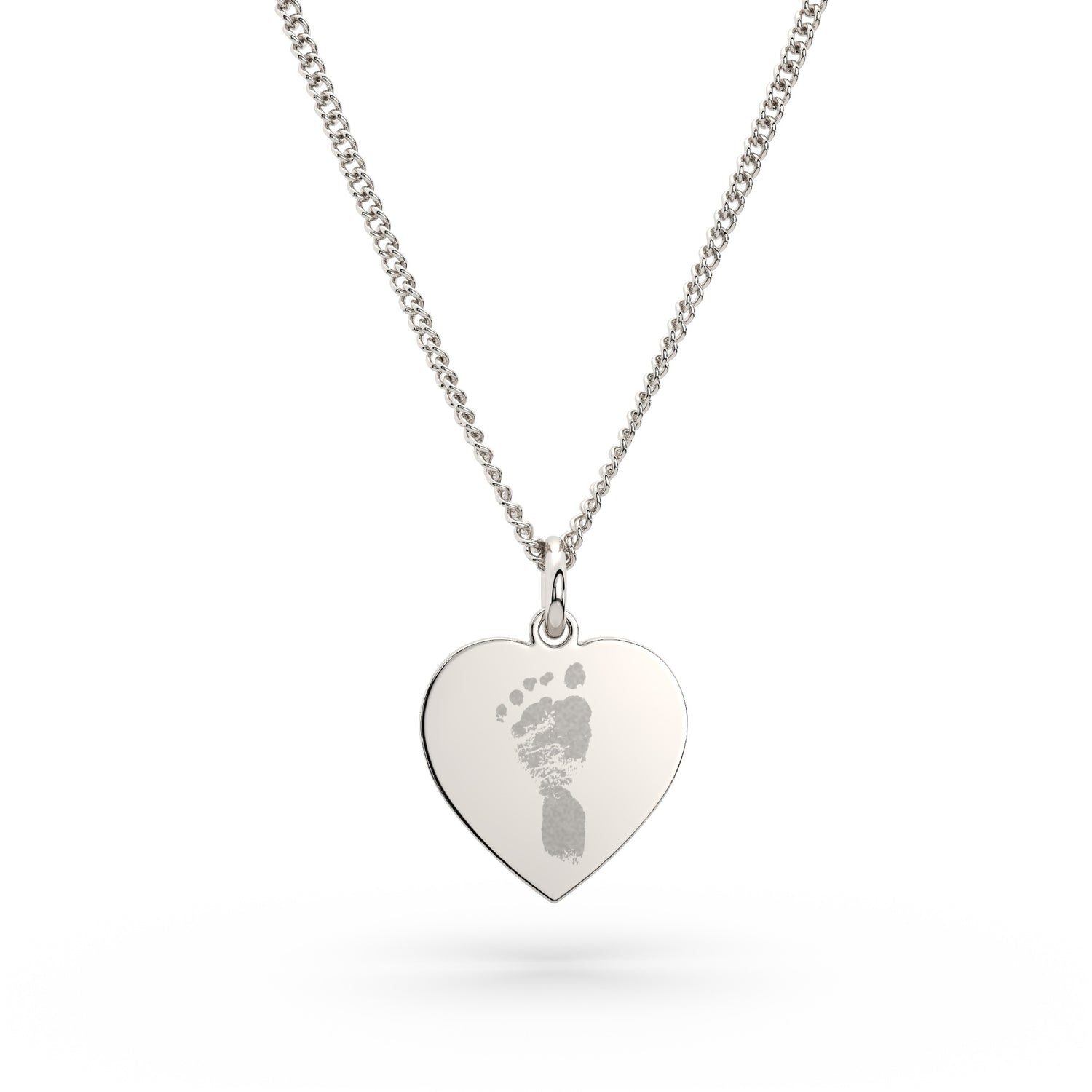 Molly Heart Handprint / Footprint Necklace [engraver]