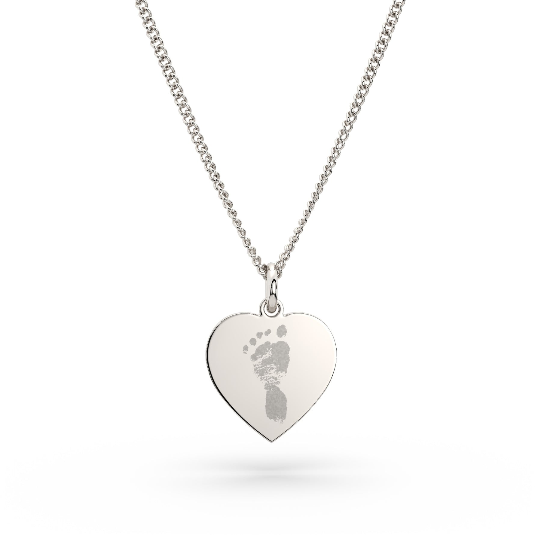 Molly Heart Handprint / Footprint Necklace [engraver]