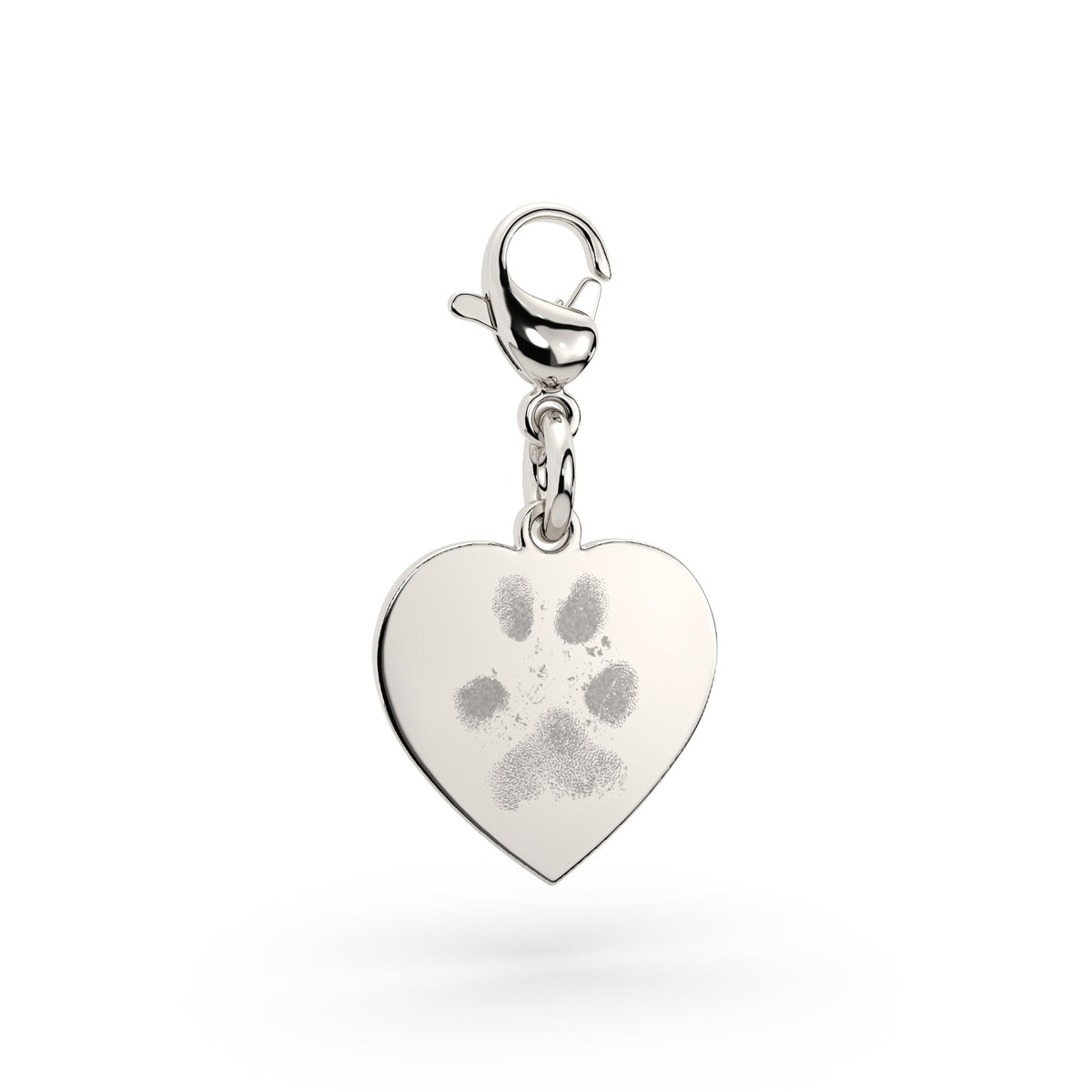 Molly Paw / Nose Print Silver Heart Charm [engraver]