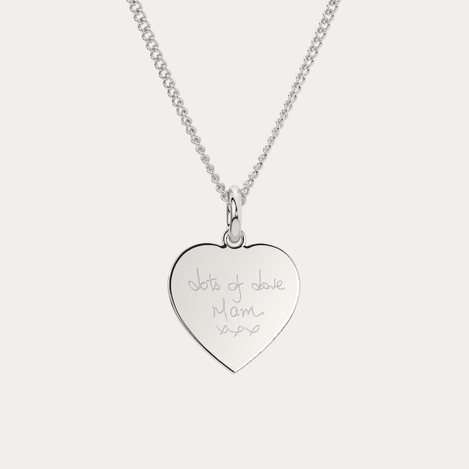 Molly Heart Actual Handwriting Necklace