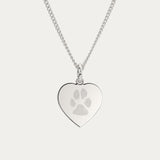 Molly Heart Paw / Nose Print Necklace