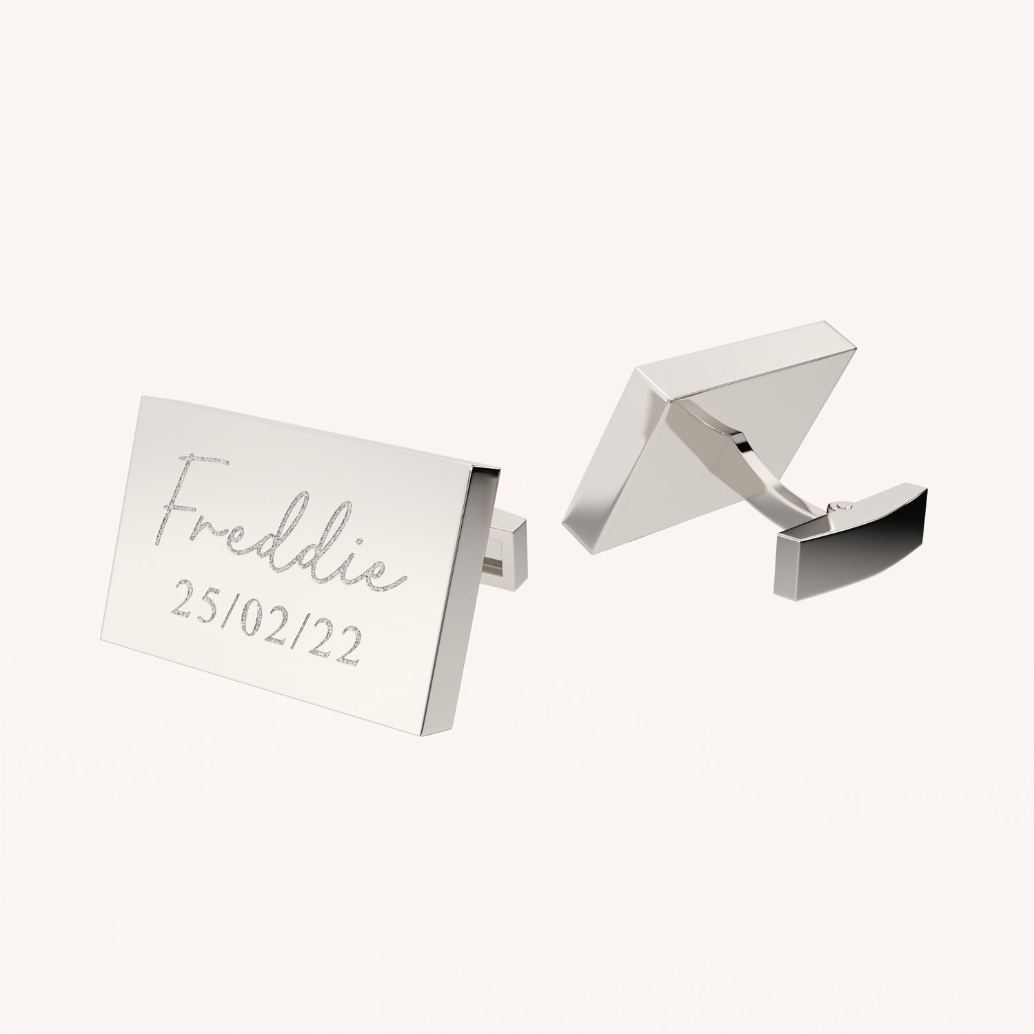 Rectangle Children's Name / Date Cufflinks