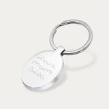 Oval Actual Handwriting Keepsake Keyring