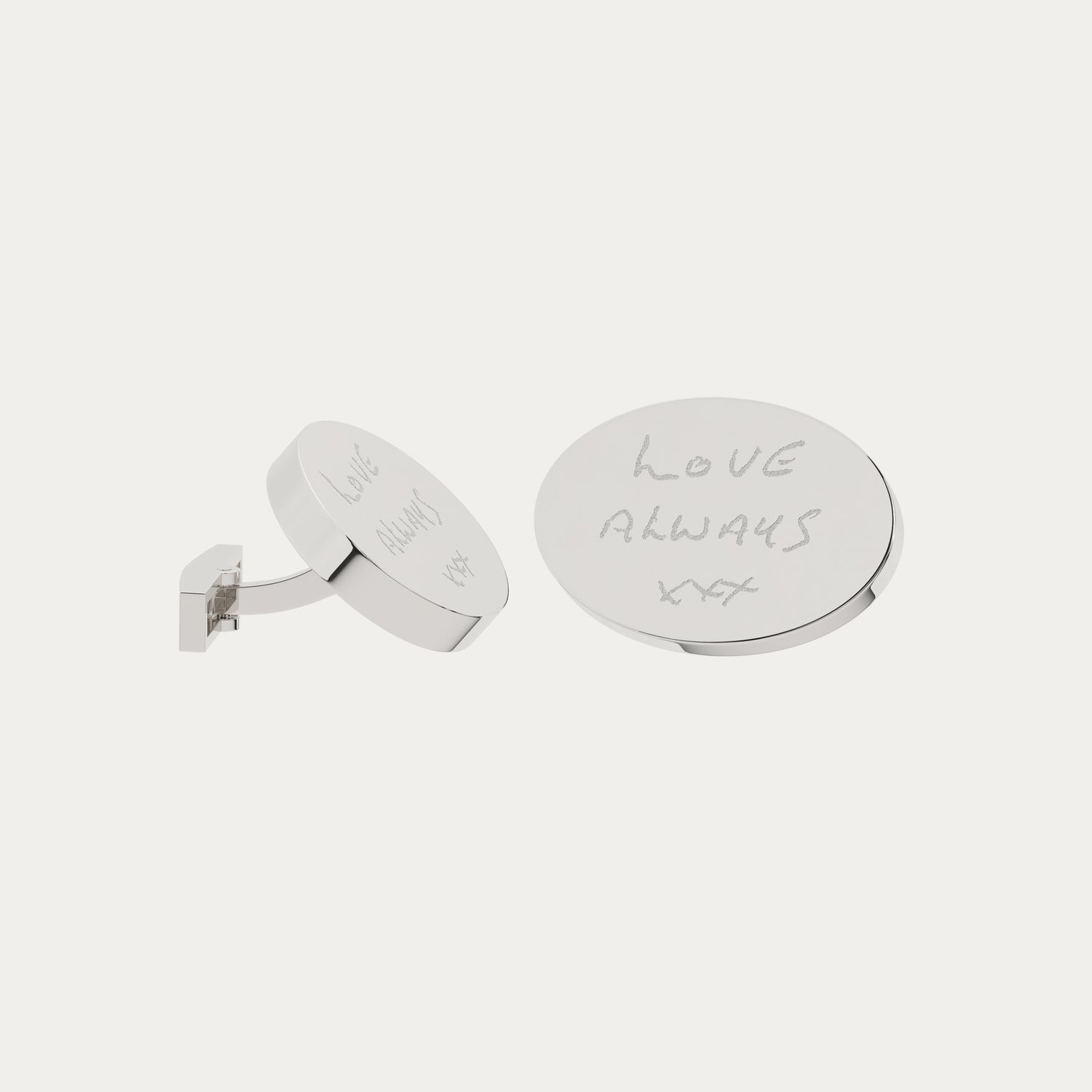 Oval Actual Handwriting Cufflinks