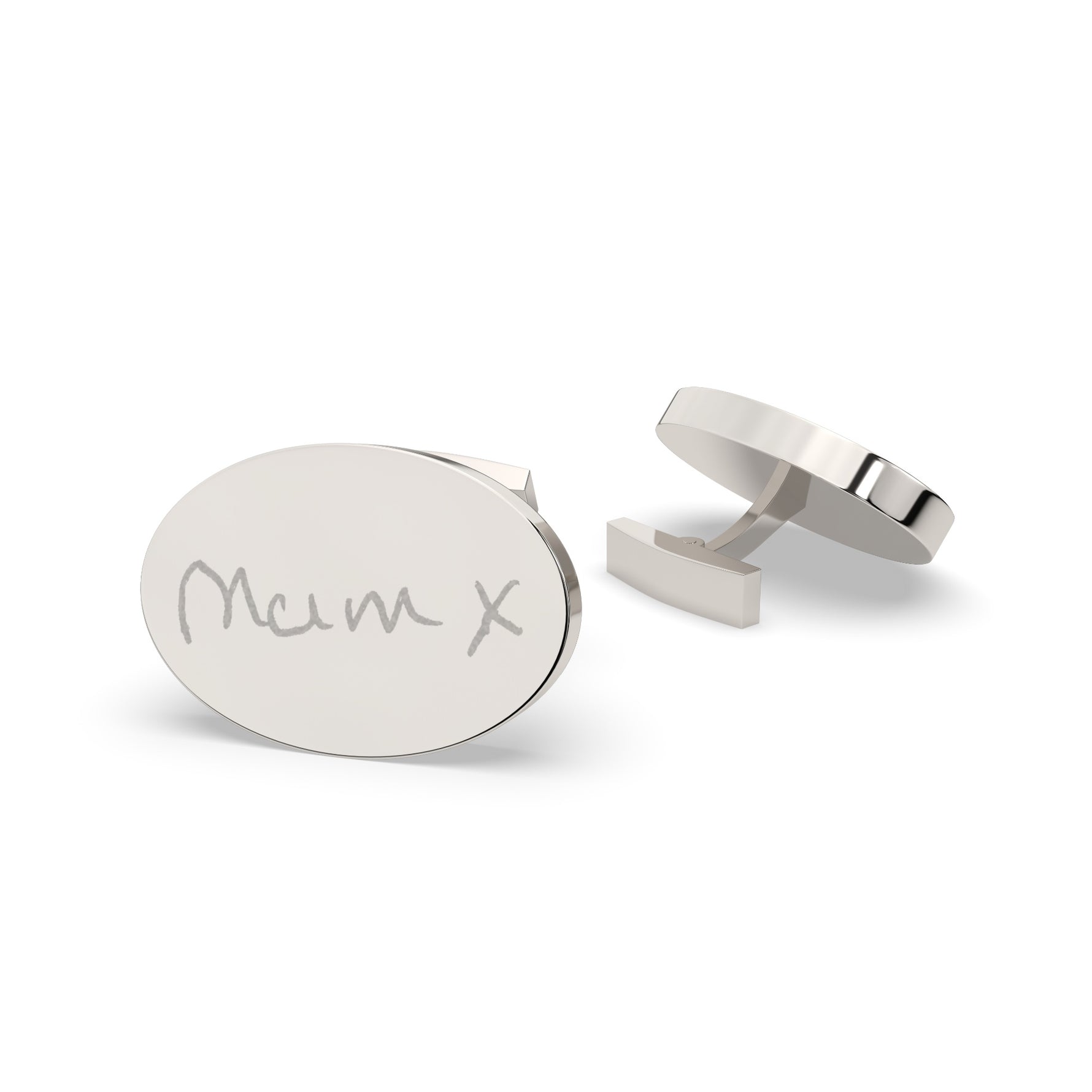 Oval Actual Handwriting Cufflinks [engraver]