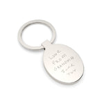 Oval Actual Handwriting Keepsake Keyring [engraver]
