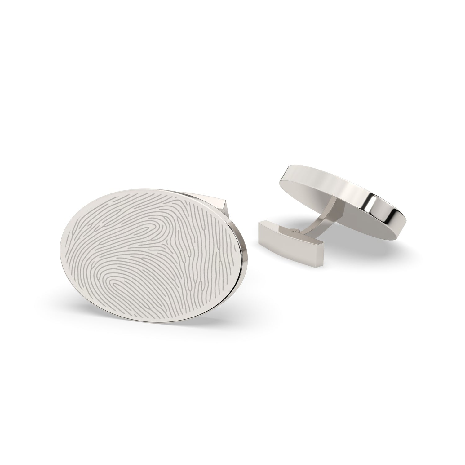 Oval Fingerprint Cufflinks [engraver]