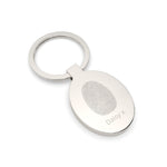 Oval Fingerprint Keepsake Keyring [engraver]