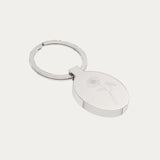 Oval Birth Flower Keepsake Keyring