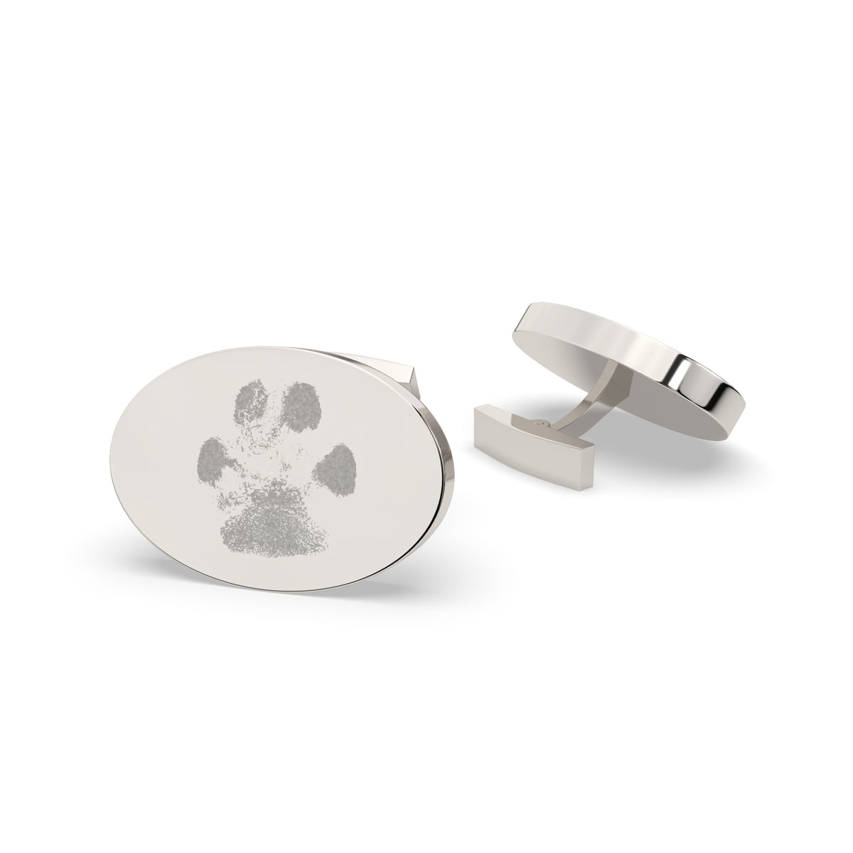 Oval Paw / Nose Print Cufflinks [engraver]