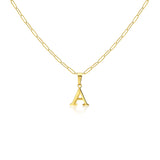 Roman Initial Paperclip Necklace