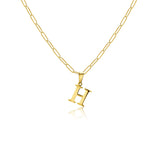 Roman Initial Paperclip Necklace