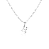 Roman Initial Paperclip Necklace