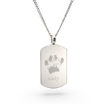 Paw / Nose Print Dog Tag Cremation Urn Necklace [engraver]