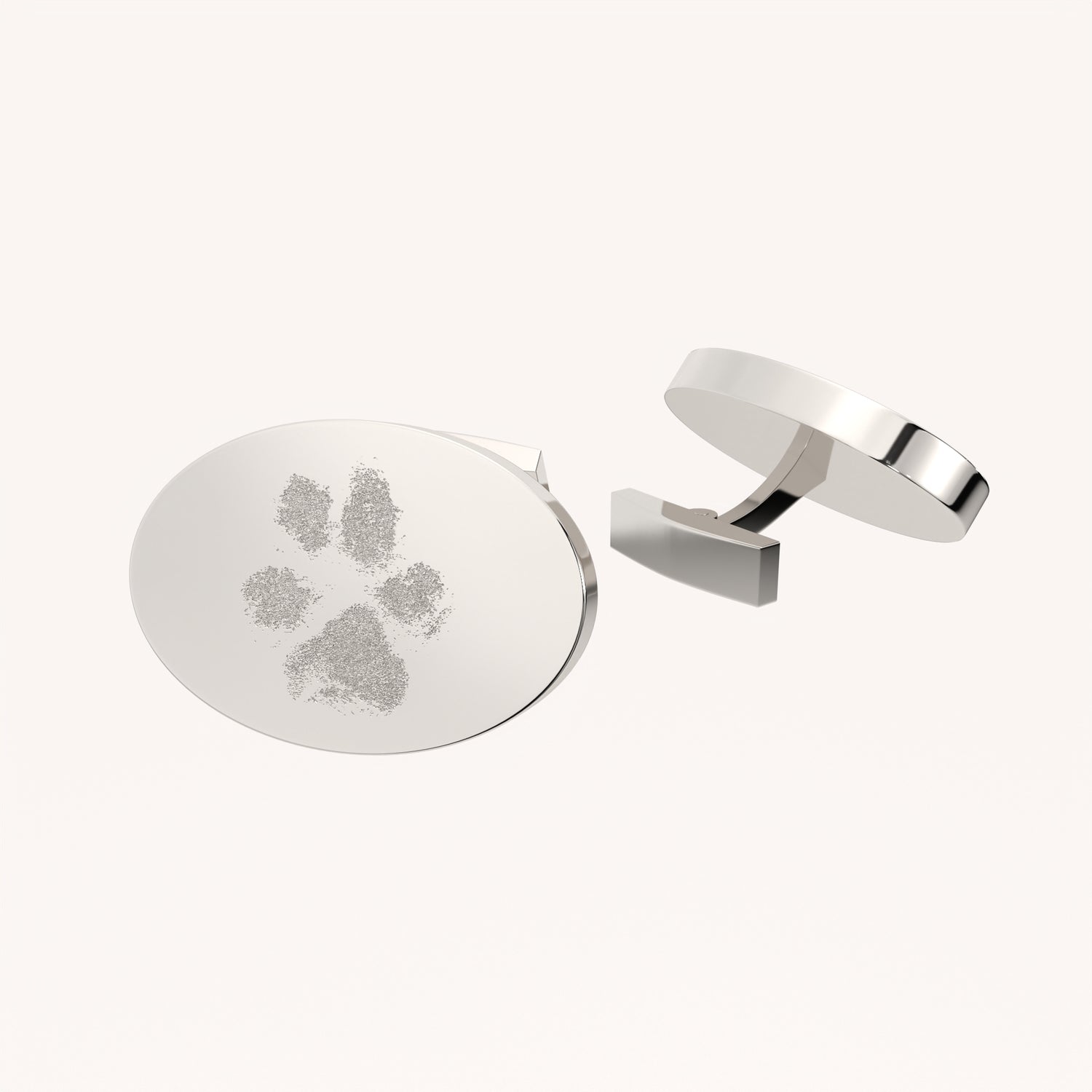 Oval Paw / Nose Print Cufflinks