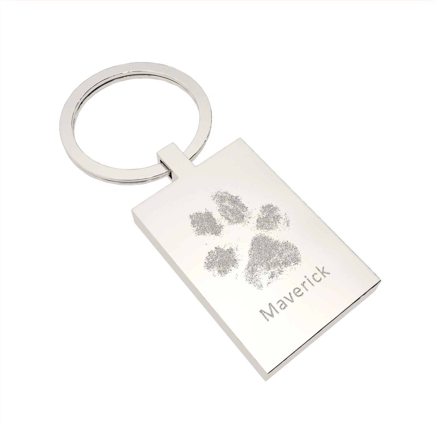Rectangle Paw / Nose Print Keepsake Keyring