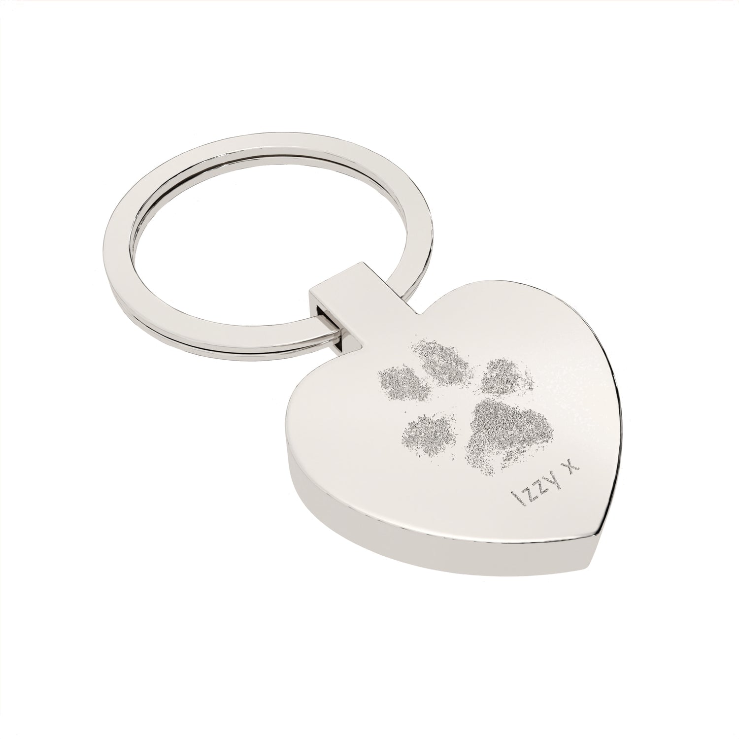 Heart Shaped Paw / Nose Print Keyring