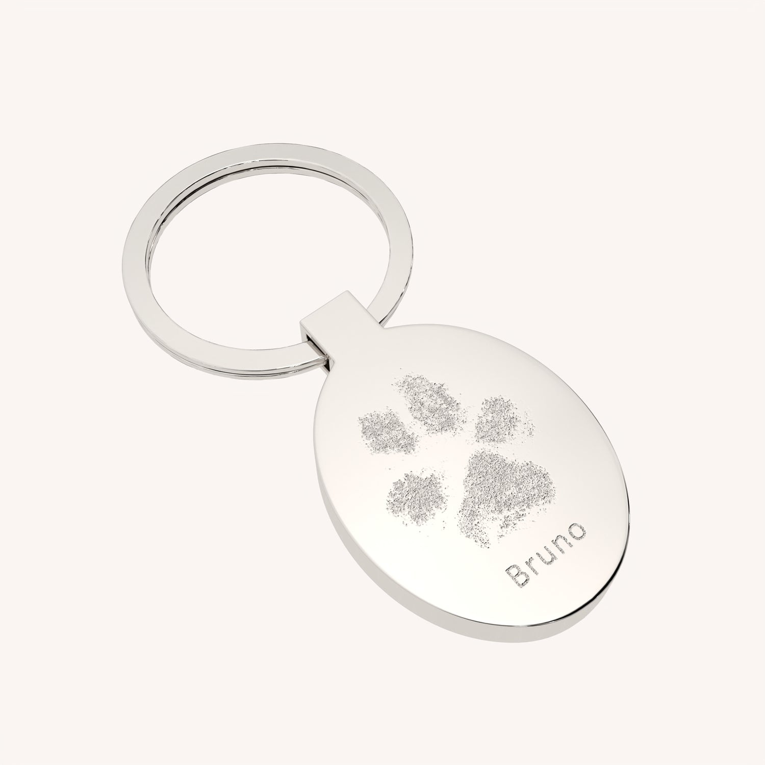 Oval Paw / Nose Print Keepsake Keyring