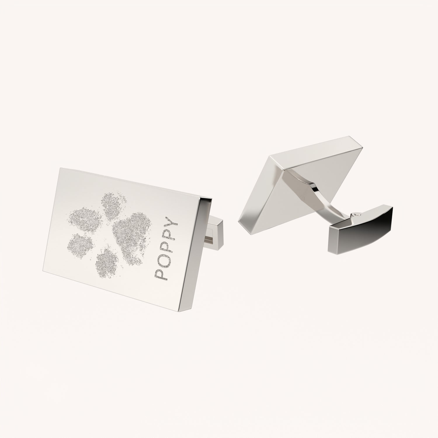 Rectangle Paw / Nose Print Cufflinks