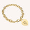 Lucy Heart Gold Paw / Nose Print Link Bracelet