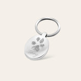 Oval Paw / Nose Print Keepsake Keyring