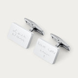 Actual Handwriting Rectangle Cufflinks