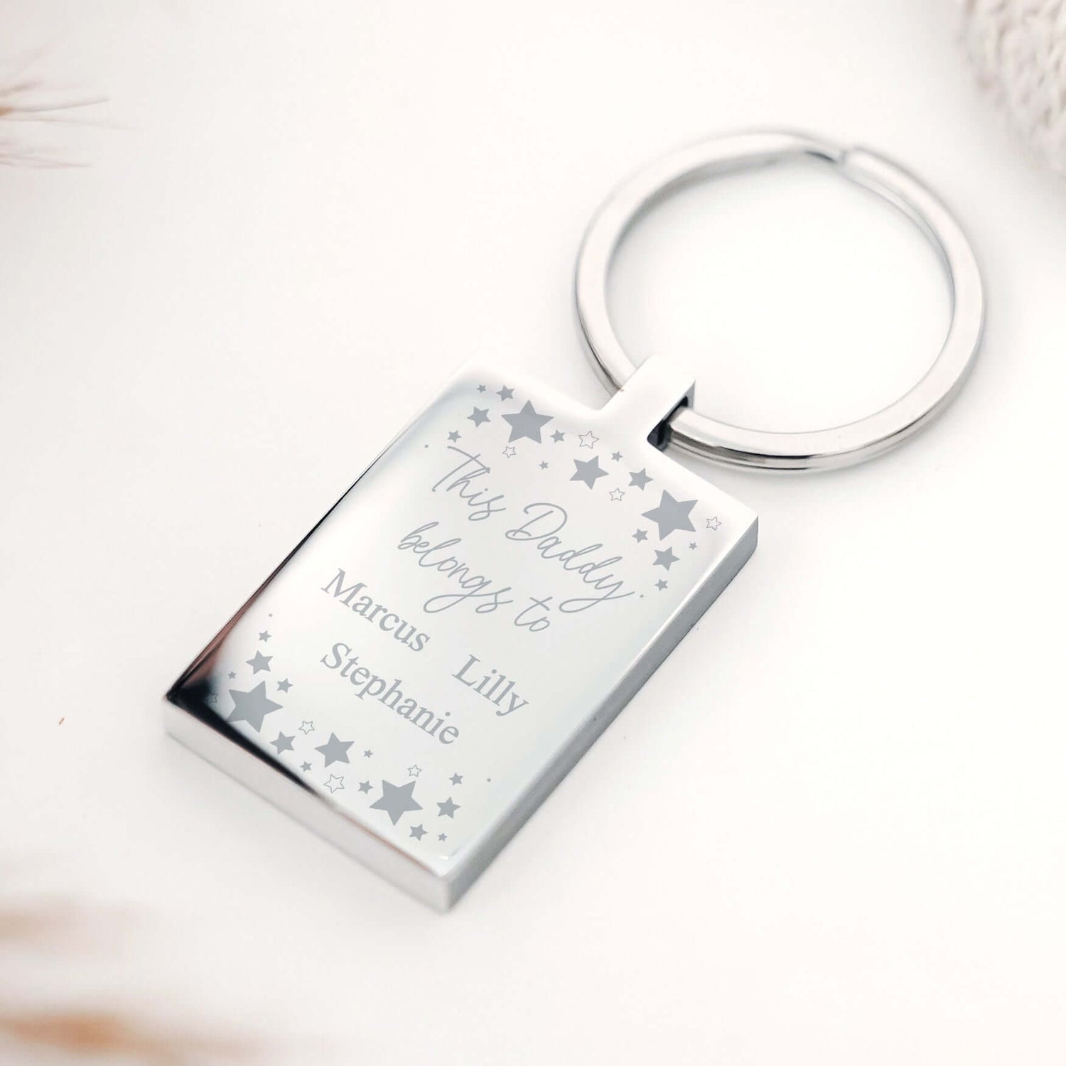 This Daddy Belongs To... Rectangle Keyring