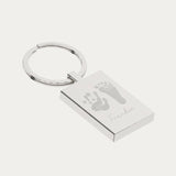 Rectangle Handprint / Footprint Keepsake Keyring