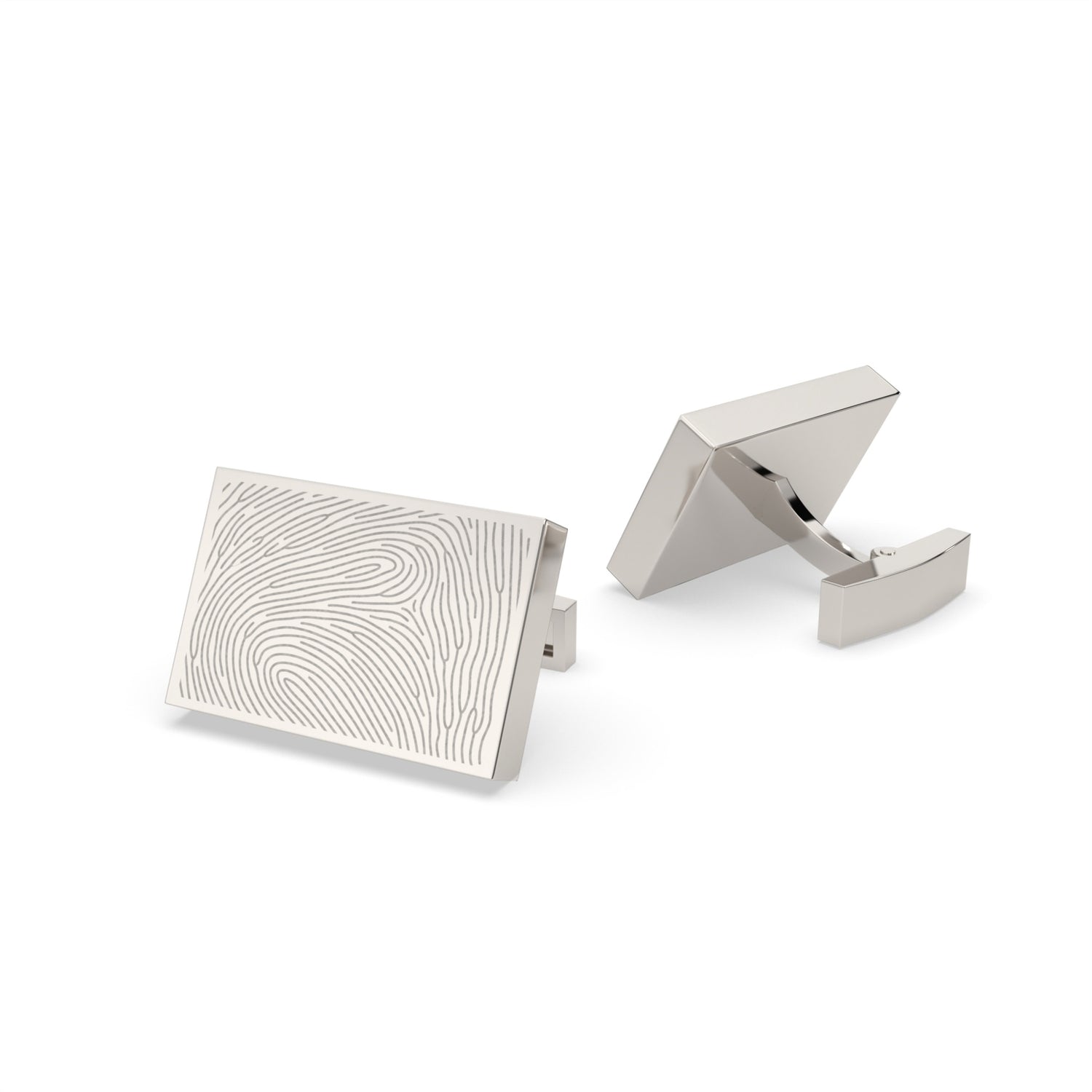 Rectangle Fingerprint Cufflinks [engraver]