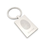Rectangle Fingerprint Keepsake Keyring [engraver]