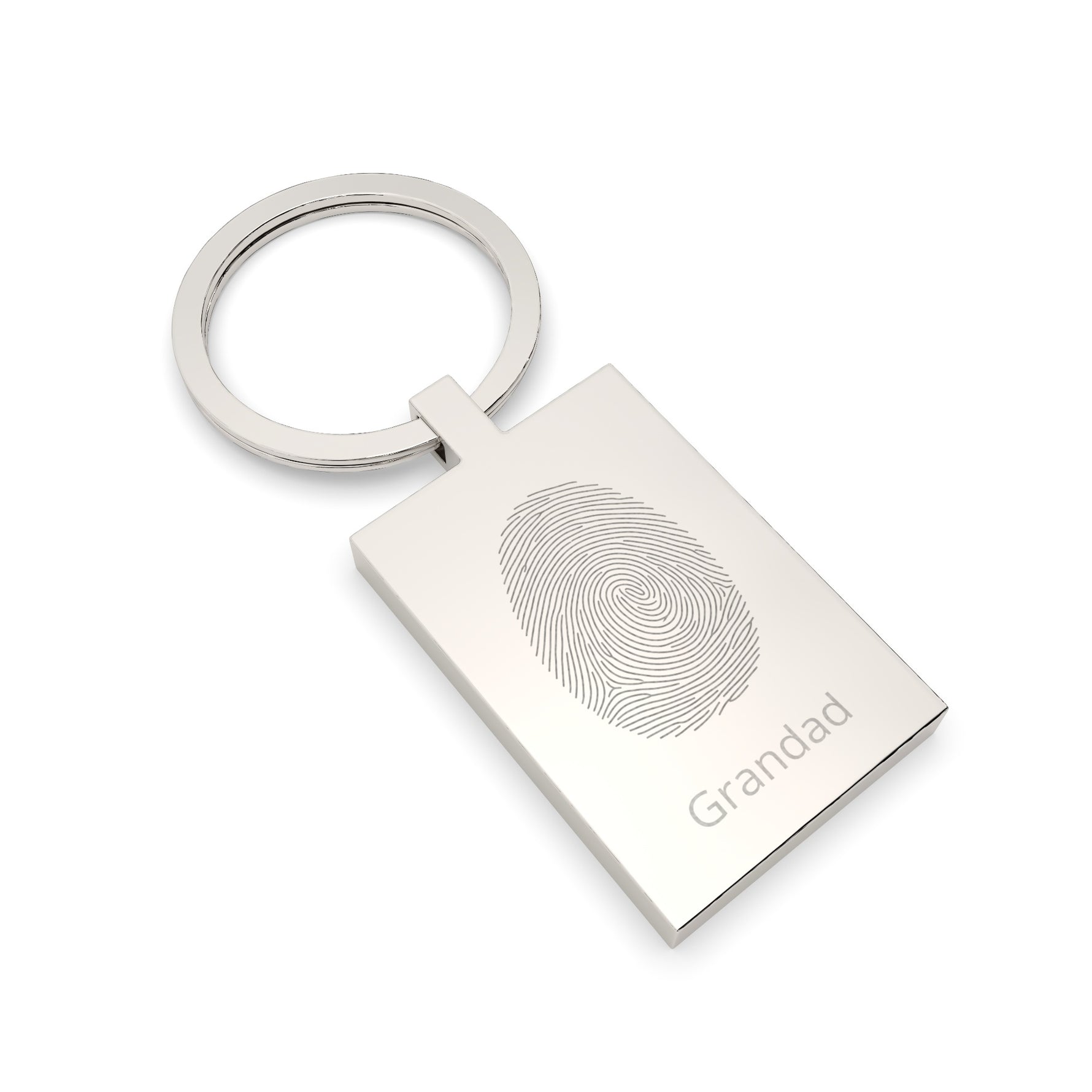 Rectangle Fingerprint Keepsake Keyring [engraver]