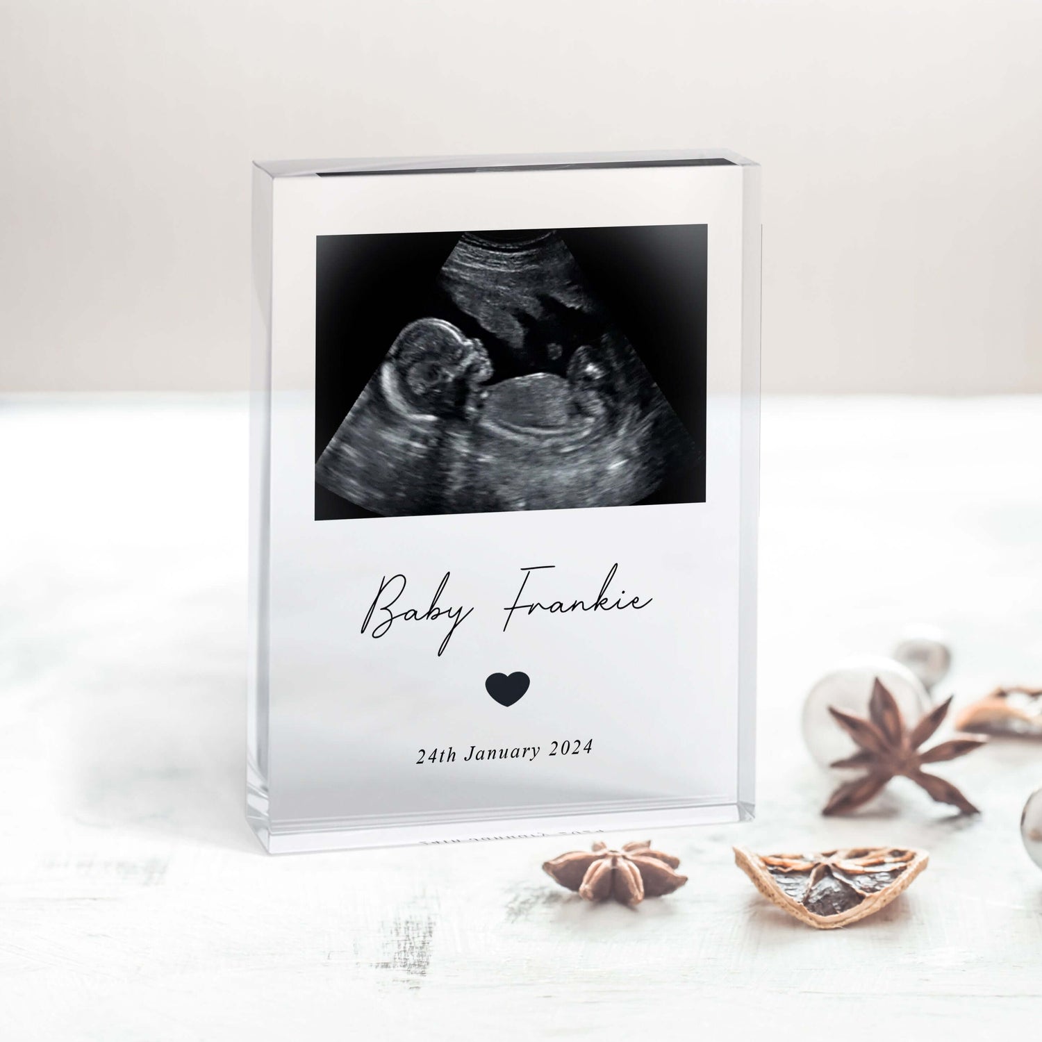 Baby Scan Acrylic Photo Block - A6