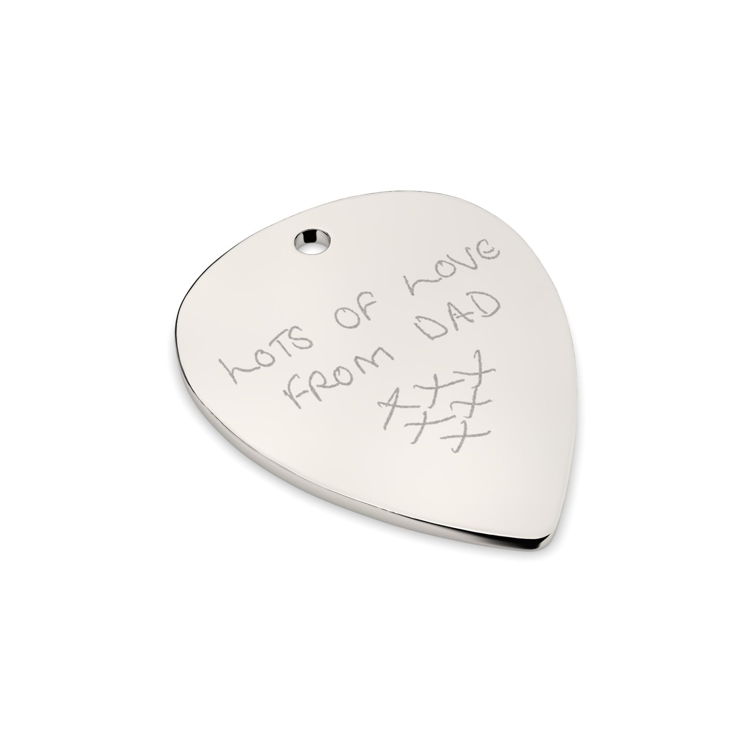 Silver Handwriting Guitar Pick [engraver]