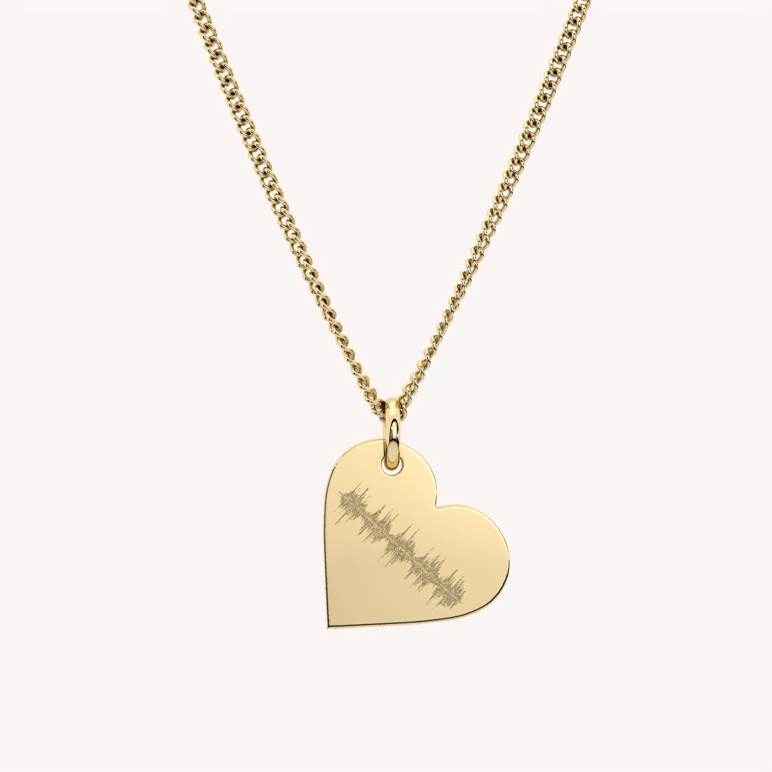 Florence Heart Gold Soundwave Necklace