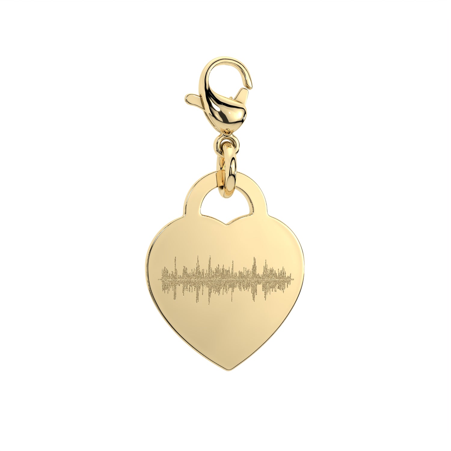 Lucy Heart Gold Soundwave Charm