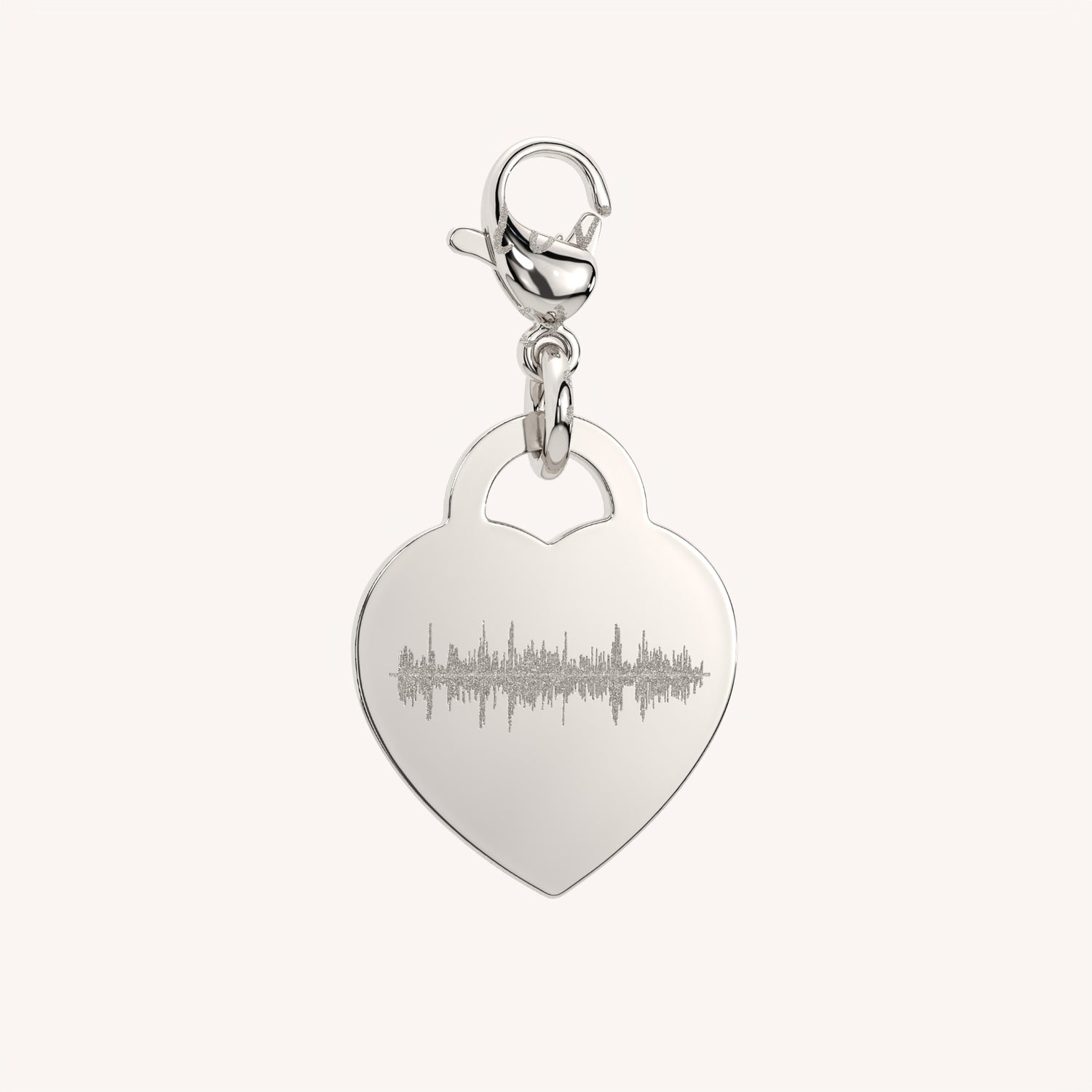 Lucy Heart Silver Soundwave Charm