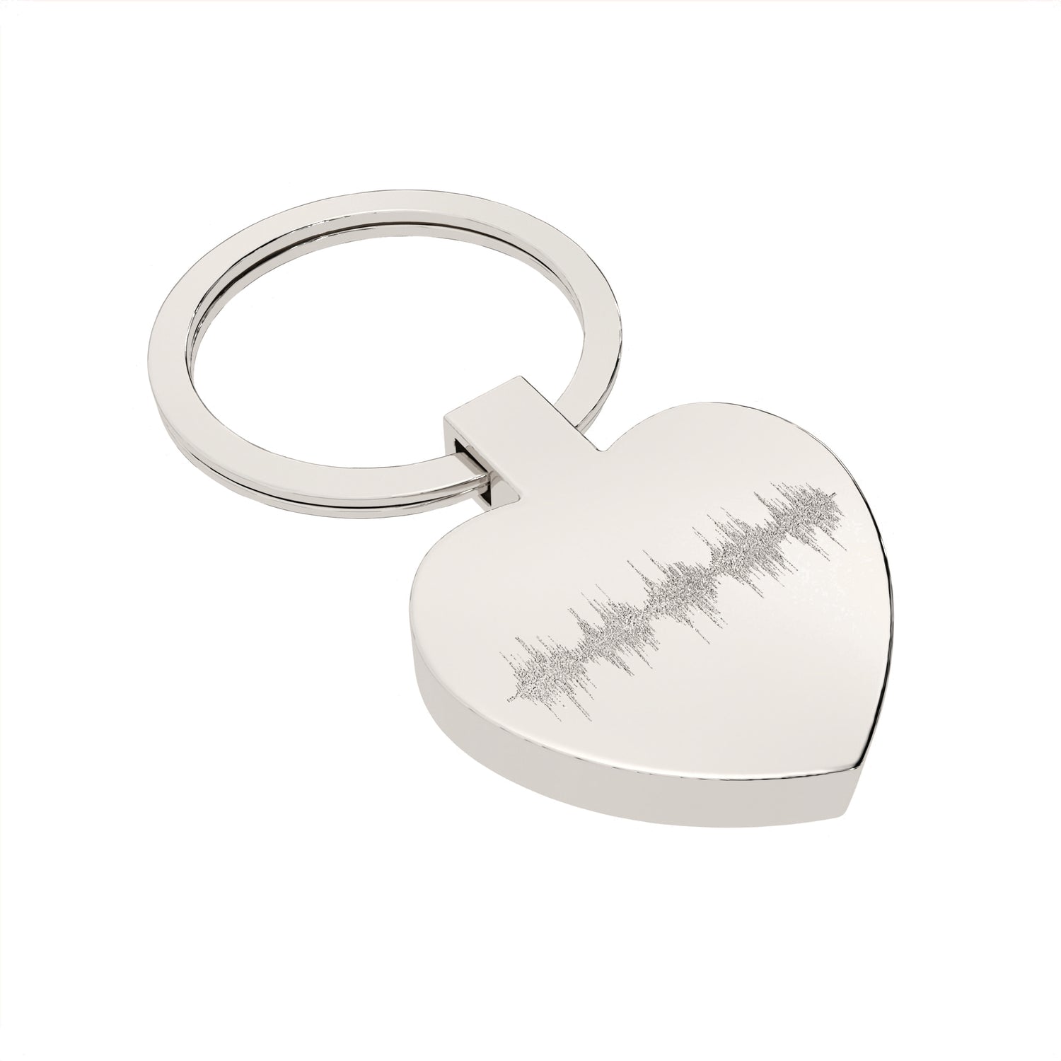 Heart Shaped Soundwave Keepsake Keyring