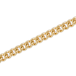 Curb chain, close up of the flat interlocking links
