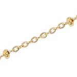 Bobble chain, close up of the fine cable and beads
