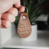 Actual Handwriting Leather Keyring