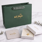 Wild Honeybee luxury gift pack: green gift bag, grey pouch and white presentation box