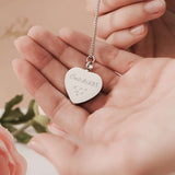 Heart Shaped Urn Necklace with Handwriting