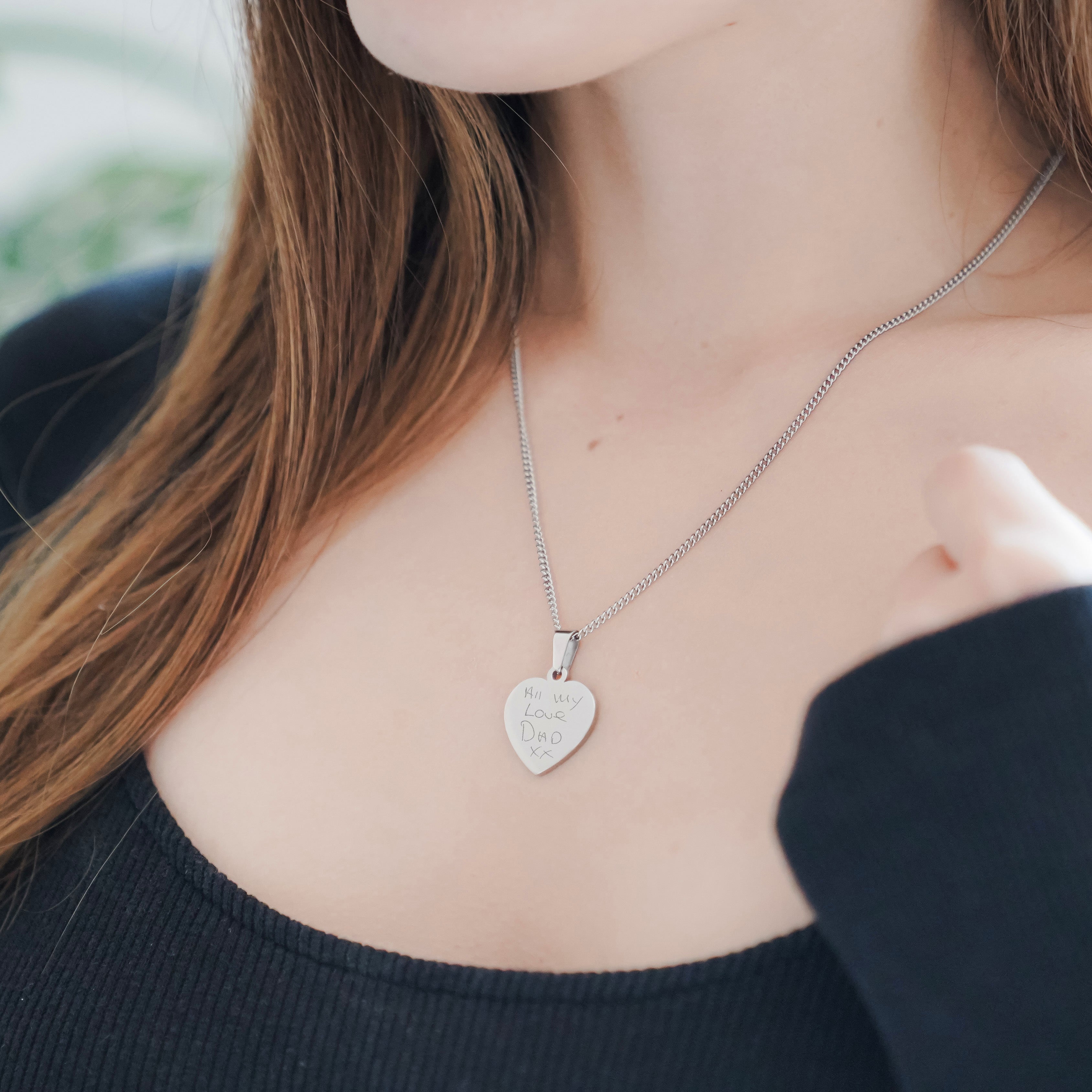 Actual handwriting deals necklace